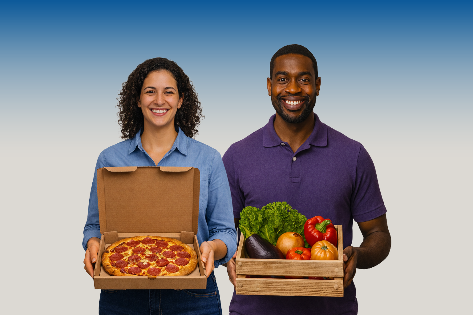 Abstracted user interface forecasting a 16% off target for 2027 emissions goal alongside an image of a mossy tree on top of a light blue gradient background